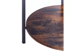 Table D'appoint Avec Plateau Noir/bois Sombre BORDEN -Meilleur Meubles Magasin table basse 17120867