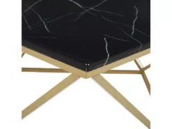 Table Basse Effet Marbre Noir Avec Pieds Dorés MALIBU -Meilleur Meubles Magasin table basse 17166355
