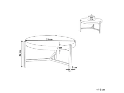 Table Basse Ronde Effet Bois Clair BONITA -Meilleur Meubles Magasin table basse 17166365