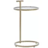 Table Auxiliaire Dorée Plateau En Verre SHELBY -Meilleur Meubles Magasin table basse 17166799