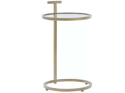 Table Auxiliaire Dorée Plateau En Verre SHELBY -Meilleur Meubles Magasin table basse 17166799