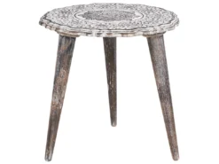 Lot De 2 Tables D'appoint En Bois De Manguier Blanc Cassé ADRO -Meilleur Meubles Magasin table basse 17167511