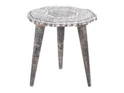 Lot De 2 Tables D'appoint En Bois De Manguier Blanc Cassé ADRO -Meilleur Meubles Magasin table basse 17167515
