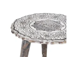 Lot De 2 Tables D'appoint En Bois De Manguier Blanc Cassé ADRO -Meilleur Meubles Magasin table basse 17167517