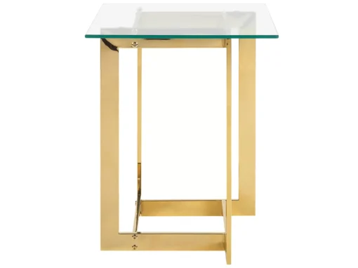 Table Appoint Dorée Avec Plateau En Verre CRYSTAL -Meilleur Meubles Magasin table basse 17425647