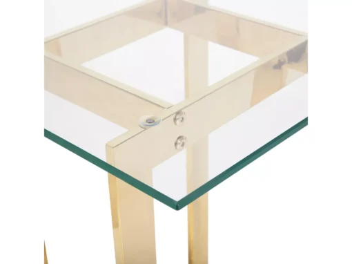 Table Appoint Dorée Avec Plateau En Verre CRYSTAL -Meilleur Meubles Magasin table basse 17425649