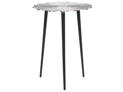 Table D'appoint En Aluminium Noir Et Argenté PUHOI -Meilleur Meubles Magasin table basse 17435249
