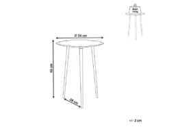 Table D'appoint En Aluminium Noir Et Argenté PUHOI -Meilleur Meubles Magasin table basse 17435257