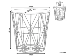 Table D'appoint Noir Marron LANARK -Meilleur Meubles Magasin table basse 17435383