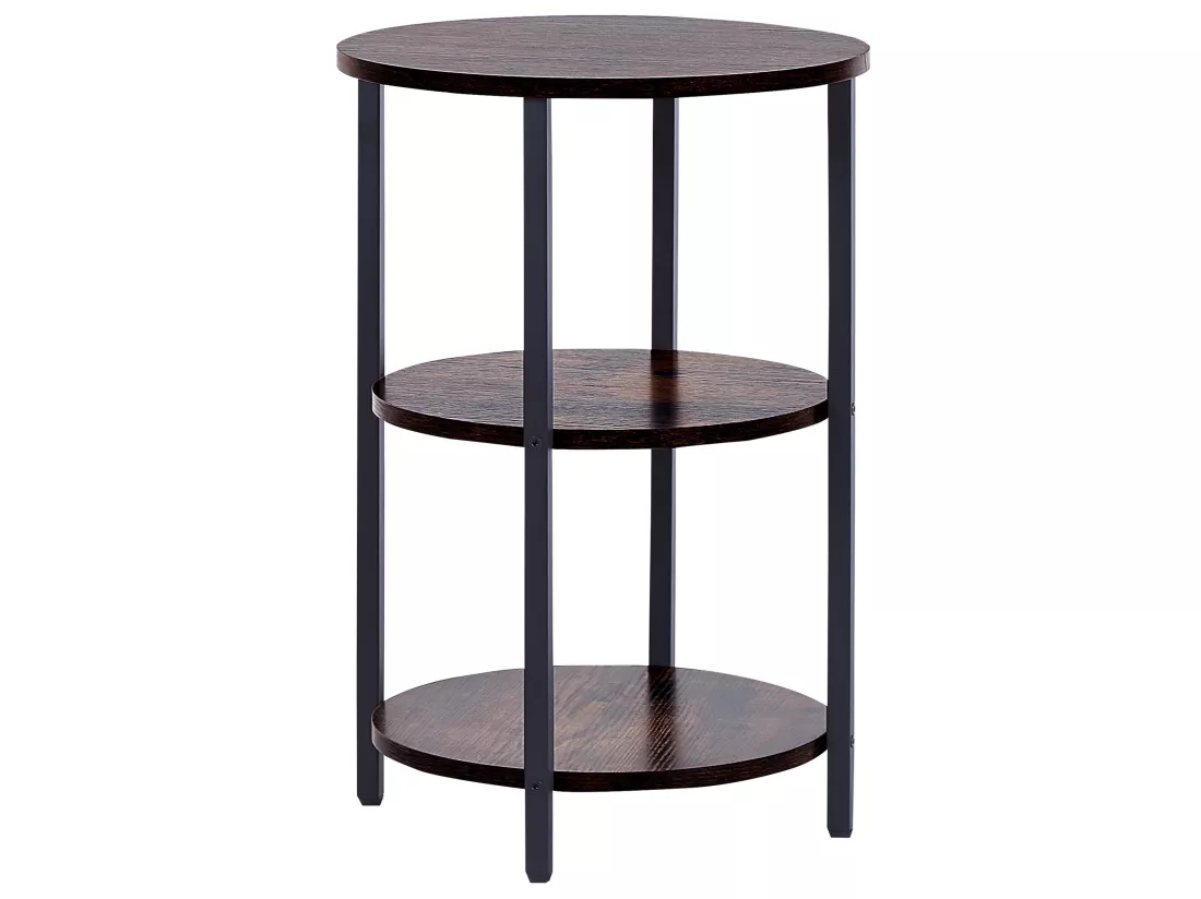 Table D'appoint Bois Sombre/noir TOLAR 3 Table D'appoint Bois Sombre/noir TOLAR