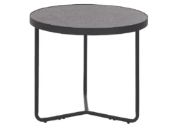 Ensemble De 3 Tables Basses Effet Béton Et Noir MELODY -Meilleur Meubles Magasin table basse 17435605