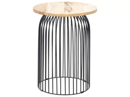 Table D'appoint En Bois De Manguier Clair Et Noir WILLS -Meilleur Meubles Magasin table basse 17436403