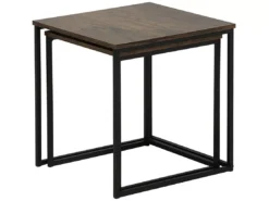 Lot De 2 Tables Basses Noires Vintages DENNY -Meilleur Meubles Magasin table basse 17436461