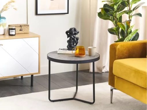 Table Basse Effet Béton Et Noir MELODY Petite Taille -Meilleur Meubles Magasin table basse 17465779