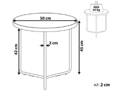 Table Basse Effet Béton Et Noir MELODY Petite Taille -Meilleur Meubles Magasin table basse 17465781