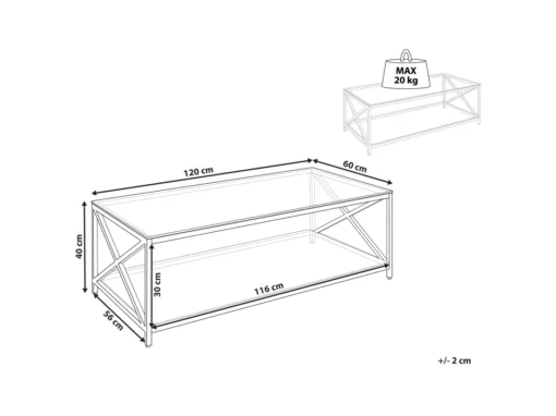 Table Basse Argentée AUDET -Meilleur Meubles Magasin table basse 17465897