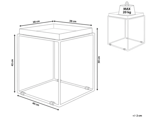 Table Basse Noire SAXON -Meilleur Meubles Magasin table basse 17466075