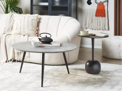 Table Basse Noire à Effet Béton EFFIE -Meilleur Meubles Magasin table basse 17466153