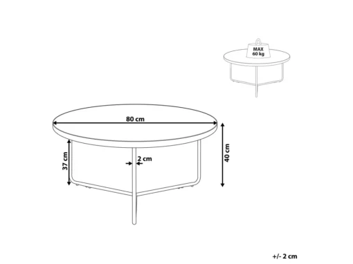 Table Basse Effet Béton Et Noir MELODY Grande Taille -Meilleur Meubles Magasin table basse 17466327