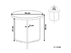Table Basse Effet Béton Et Noir MELODY Moyenne Taille -Meilleur Meubles Magasin table basse 17466387