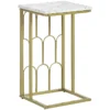 Table Appoint Effet Marbre Blanc / Doré PANDALE -Meilleur Meubles Magasin table basse 18254993