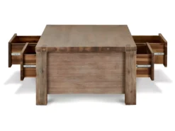 Table Basse Avec Tiroirs Alaska - Rectangulaire - Acacia Massif Et MDF - Marron -Meilleur Meubles Magasin table basse 18875025