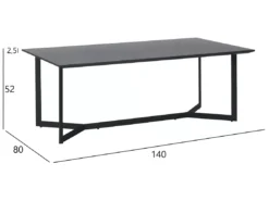 Table Basse Tokyo - Rectangulaire - MDF Et Métal - Noir -Meilleur Meubles Magasin table basse 18875211