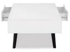 Table Basse Avec Tiroirs Lyon - Rectangulaire - MDF Et Bois - Blanc -Meilleur Meubles Magasin table basse 18876331
