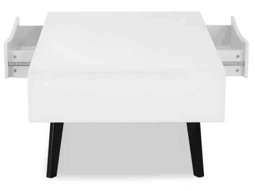 Table Basse Avec Tiroirs Lyon - Rectangulaire - MDF Et Bois - Blanc -Meilleur Meubles Magasin table basse 18876331