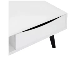 Table Basse Avec Tiroirs Lyon - Rectangulaire - MDF Et Bois - Blanc -Meilleur Meubles Magasin table basse 18876333