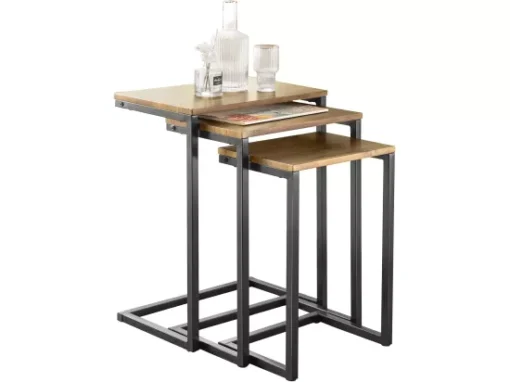 Lot De 3 Tables Basses Gigognes Set De 3 Tables D'appoint Empilables, FBT102-F -Meilleur Meubles Magasin table basse 19123893