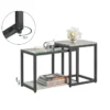 Lot De 2 Tables Basses Gigognes Tables De Salon Set De 2 Tables D'appoint Empilables Gris, Fbt35-hg -Meilleur Meubles Magasin table basse 19124353