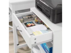 Support Imprimante Roulant Bureau Mobile Caisson Avec Tiroir Et Porte Blanc, Fbt106-w -Meilleur Meubles Magasin table basse 19124379