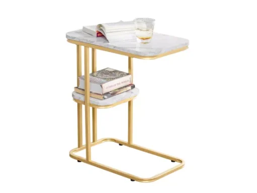 Table D’appoint Moderne Bout De Canapé À Café Table Basse Table De Chevet Effet, Fbt110-g -Meilleur Meubles Magasin table basse 19124391