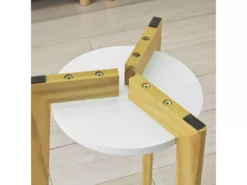 Table Basse Ronde Guéridon Table D'appoint Table Café - 3 Pieds, Fbt52-wn -Meilleur Meubles Magasin table basse 19124687
