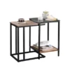 Tables Basses Gigognes, Lot De 2, Bouts De Canapé, Tables De Salon En Bois Et Verre Trempé, Fbt99-f -Meilleur Meubles Magasin table basse 19126617