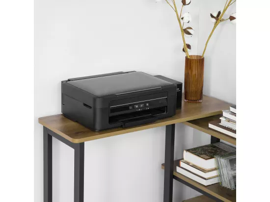 Table D'appoint Rotative, Bout De Canapé à Roulettes, Table Console Mobile Avec 2 étagères, FWT83-PF 9 Table D'appoint Rotative, Bout De Canapé à Roulettes, Table Console Mobile Avec 2 étagères, FWT83-PF – Image 7