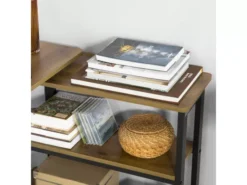 Table D'appoint Rotative, Bout De Canapé à Roulettes, Table Console Mobile Avec 2 étagères, FWT83-PF 19 Table D'appoint Rotative, Bout De Canapé à Roulettes, Table Console Mobile Avec 2 étagères, FWT83-PF -Meilleur Meubles Magasin table basse 19310901