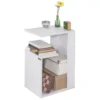 Table D'appoint Bout De Canapé Table Café Porte Magasine Porte Revues – Blanc, Fbt69-w -Meilleur Meubles Magasin table basse 19370251