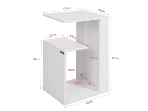 Table D'appoint Bout De Canapé Table Café Porte Magasine Porte Revues – Blanc, Fbt69-w -Meilleur Meubles Magasin table basse 19370253