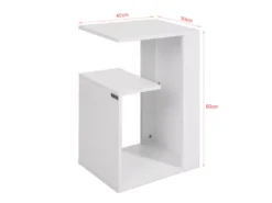Table D'appoint Bout De Canapé Table Café Porte Magasine Porte Revues – Blanc, Fbt69-w -Meilleur Meubles Magasin table basse 19370261