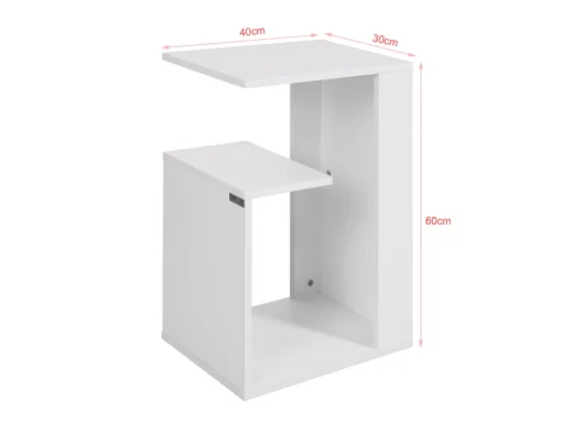 Table D'appoint Bout De Canapé Table Café Porte Magasine Porte Revues – Blanc, Fbt69-w -Meilleur Meubles Magasin table basse 19370261