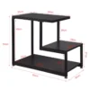 Bout De Canapé Table D’appoint Tables Basses Avec 3 Étagères De Rangement - Noir, Fbt65-sch -Meilleur Meubles Magasin table basse 19370263