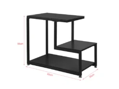 Bout De Canapé Table D’appoint Tables Basses Avec 3 Étagères De Rangement - Noir, Fbt65-sch -Meilleur Meubles Magasin table basse 19370277