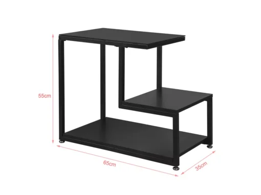 Bout De Canapé Table D’appoint Tables Basses Avec 3 Étagères De Rangement - Noir, Fbt65-sch -Meilleur Meubles Magasin table basse 19370277