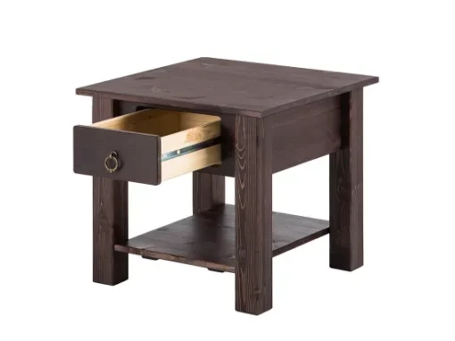 Table Basse Avec 1 Tiroir En Pin Marron Foncé -Meilleur Meubles Magasin table basse 19373579