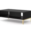 Table Basse SURF 90x60 Cm Fraisé Noir Matpieds En Métal Doré -Meilleur Meubles Magasin table basse 19534067