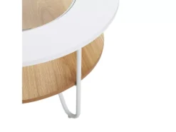 Table Basse Ronde ø 80 Cm Bois Clair Et Blanche CHICO -Meilleur Meubles Magasin table basse 20935677