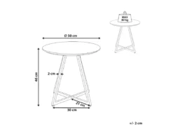 Table D'appoint Teinte Bois Clair Et Noir ATOKA -Meilleur Meubles Magasin table basse 21041913