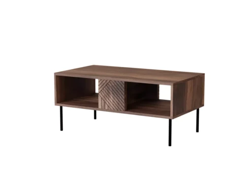 Table Basse NOCCIOLA 100x55 Cm Façades Fraisées Noyer Warmian -Meilleur Meubles Magasin table basse 21870273